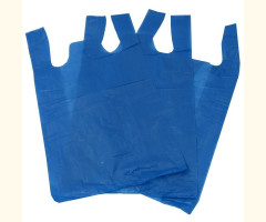 Hi Tensile Blue Vest Carrier Bags (18microns) - 11x17x21 - 1000 Pack